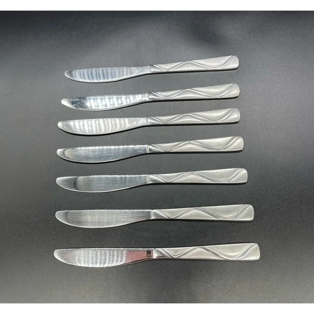 Cambridge Mena Sand Pattern Set of 7 Stainless Knives Flatware